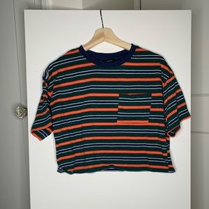 Striped forever 21 crop